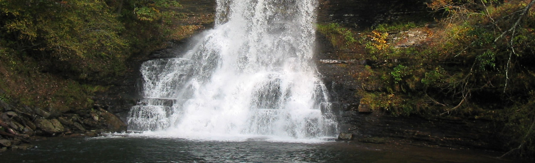 view of cascade waterfall