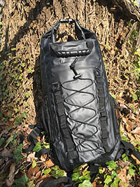 Rockagator-RG-25-Waterproof-Backpack-leaning-on-tree-1